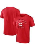 Cincinnati Reds Red Arched City Team Logo Baseball Short Sleeve T Shirt