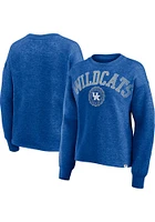 Kentucky Wildcats Womens Blue Traditional Crew Sweatshirt