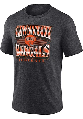 Cincinnati Bengals Charcoal Heritage Extreme Tackle Short Sleeve Fashion T Shirt