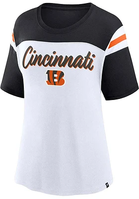 Cincinnati Bengals Womens Black Cheer Chant Short Sleeve T-Shirt