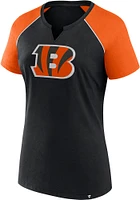 Cincinnati Bengals Womens Black Glittered Short Sleeve T-Shirt