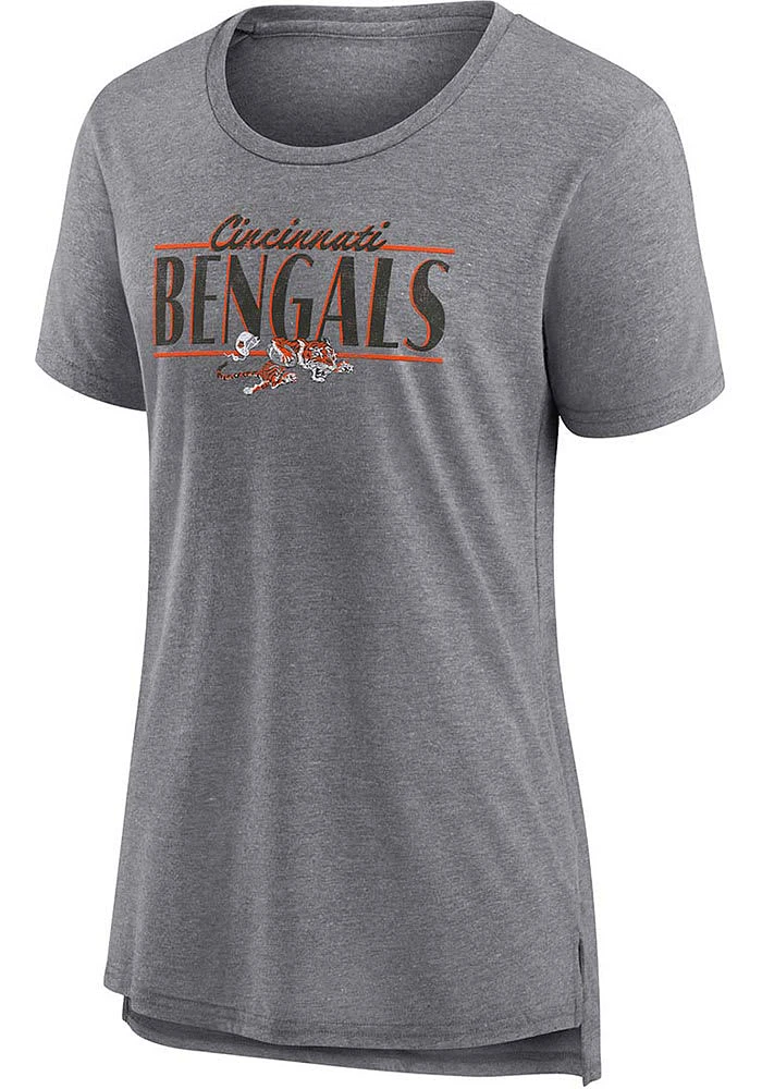 Cincinnati Bengals Womens Grey The Middle Short Sleeve T-Shirt