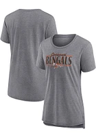 Cincinnati Bengals Womens Grey The Middle Short Sleeve T-Shirt