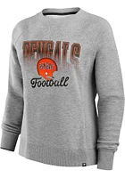 Cincinnati Bengals Womens Grey Hit Hard Crew Sweatshirt