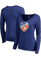 FC Cincinnati Womens Blue Primary Logo LS Tee