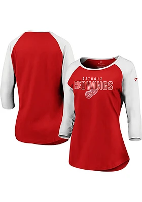 Detroit Red Wings Womens 3/4 Raglan LS Tee