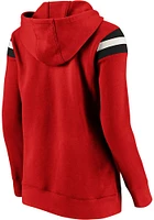 Detroit Red Wings Womens Retro Stripe Fleece Long Sleeve Full Zip Jacket