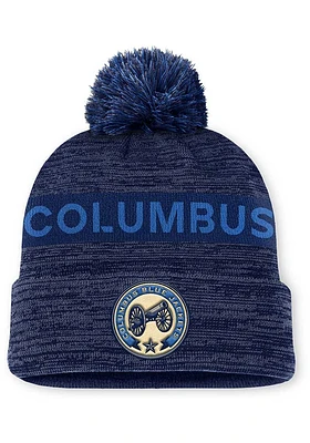 Columbus Blue Jackets Blue 2024 Authentic Pro Alt Jersey Cuff Pom Mens Knit Hat