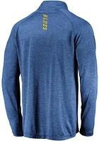 St Louis Blues Mens Blue Contenders Welcome Long Sleeve Qtr Zip Pullover