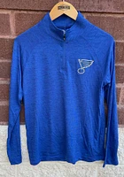St Louis Blues Mens Blue Contenders Welcome Long Sleeve Qtr Zip Pullover