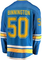 Jordan Binnington St Louis Blues Mens Light Blue 2019 Alternate Breakaway Hockey Jersey