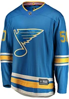 Jordan Binnington St Louis Blues Mens Light Blue 2019 Alternate Breakaway Hockey Jersey