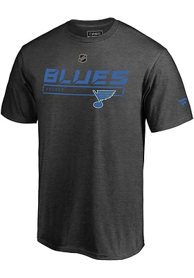 St Louis Blues Charcoal Pro Prime Short Sleeve T Shirt