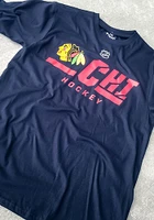 Chicago Blackhawks Black Pro Tricode Short Sleeve T Shirt