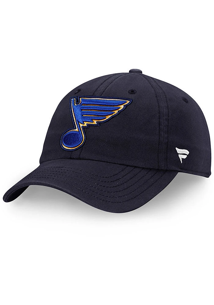 St Louis Blues Fundamental Adjustable Hat - Navy Blue