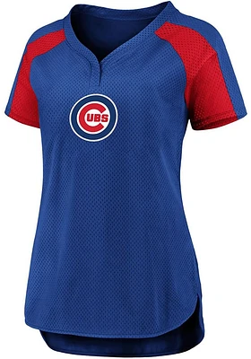 Chicago Cubs Womens Iconic League Diva Fashion Baseball Jersey - Blue