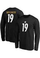 JuJu Smith-Schuster Pittsburgh Steelers Black Authentic Stack Long Sleeve Player T Shirt