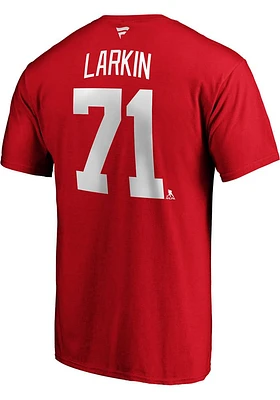 Dylan Larkin Detroit Red Wings Authentic Stack Short Sleeve Player T Shirt