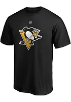 Evgeni Malkin Pittsburgh Penguins Black Authentic Stack Short Sleeve Player T Shirt