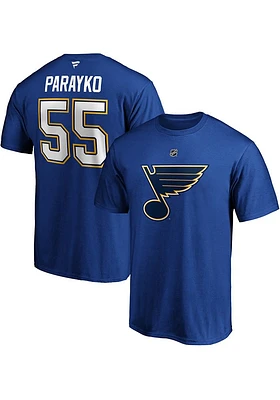Colton Parayko St Louis Blues Blue Authentic Stack Short Sleeve Player T Shirt
