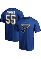 Colton Parayko St Louis Blues Blue Authentic Stack Short Sleeve Player T Shirt