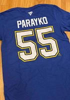 Colton Parayko St Louis Blues Blue Authentic Stack Short Sleeve Player T Shirt