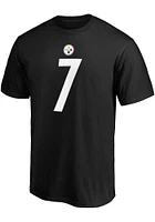 Ben Roethlisberger Pittsburgh Steelers Black Authentic Stack Short Sleeve Player T Shirt