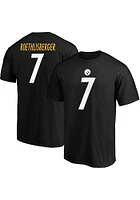 Ben Roethlisberger Pittsburgh Steelers Black Authentic Stack Short Sleeve Player T Shirt