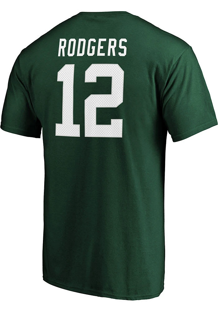 Aaron Rodgers Green Bay Packers Authentic Stack Short Sleeve Player T Shirt