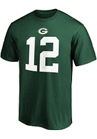 Aaron Rodgers Green Bay Packers Authentic Stack Short Sleeve Player T Shirt