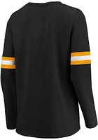 Pittsburgh Steelers Womens Black Lace Up Crew Sweatshirt