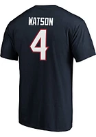 Deshaun Watson Houston Texans Navy Blue Authentic Stack Short Sleeve Player T Shirt