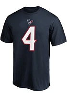 Deshaun Watson Houston Texans Navy Blue Authentic Stack Short Sleeve Player T Shirt