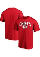 Kansas City Chiefs Red Arch Mascot Short Sleeve T Shirt