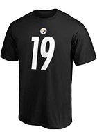 JuJu Smith-Schuster Pittsburgh Steelers Black Name And Number Short Sleeve Player T Shirt
