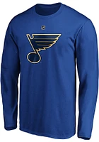 St Louis Blues Blue Authentic Stack Long Sleeve Player T Shirt