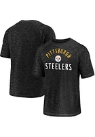 Pittsburgh Steelers Black Iconic Striated Team Nexus Arc Short Sleeve T Shirt