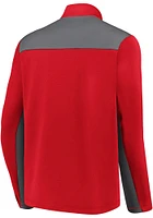 Kansas City Chiefs Mens Red Poly Fleece Long Sleeve Qtr Zip Pullover