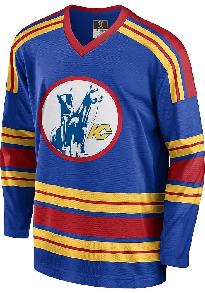 Kansas City Scouts Mens Blue Breakaway Hockey Jersey