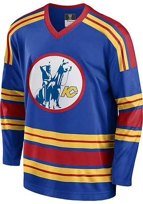 Kansas City Scouts Mens Blue Breakaway Hockey Jersey