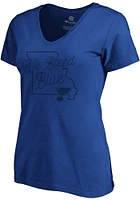 St Louis Blues Womens Blue We Bleed Short Sleeve T-Shirt