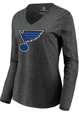 St Louis Blues Womens Primary Logo LS Tee