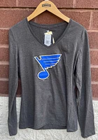 St Louis Blues Womens Primary Logo LS Tee