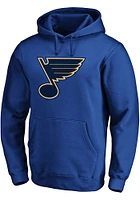 St Louis Blues Mens Blue Team Logo Long Sleeve Hoodie