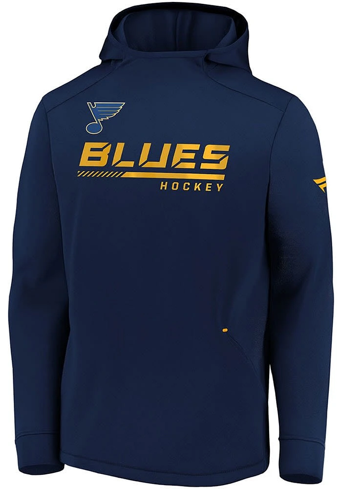 St Louis Blues Mens Blue Locker Room Authentic Pullover Hood