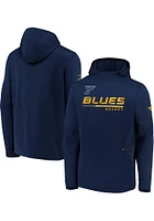 St Louis Blues Mens Blue Locker Room Authentic Pullover Hood