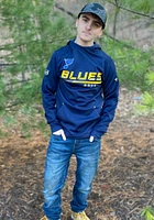 St Louis Blues Mens Blue Locker Room Authentic Pullover Hood