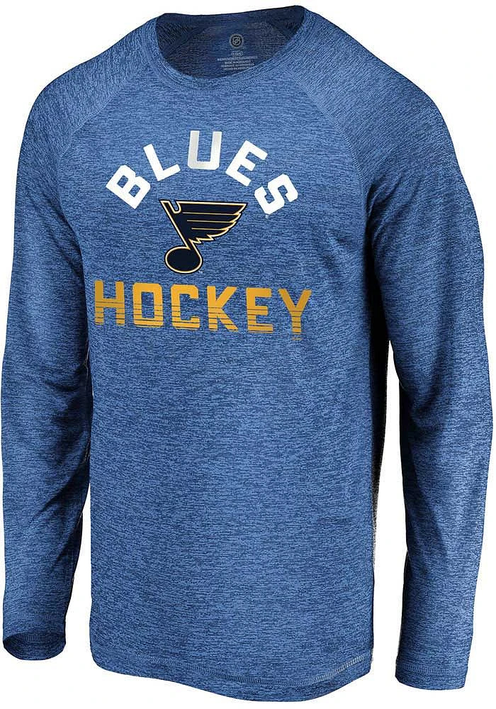St Louis Blues Navy Blue Iconic Striated Breezer Long Sleeve T-Shirt