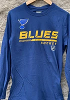 St Louis Blues Navy Blue Cotton Prime Long Sleeve T Shirt