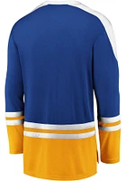 St Louis Blues Blue Iconic Slapshot Long Sleeve Fashion T Shirt